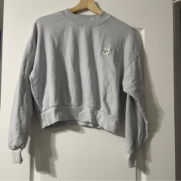 Billabong Cropped Light Blue Sweatshirt Small - Picture 1 of 7